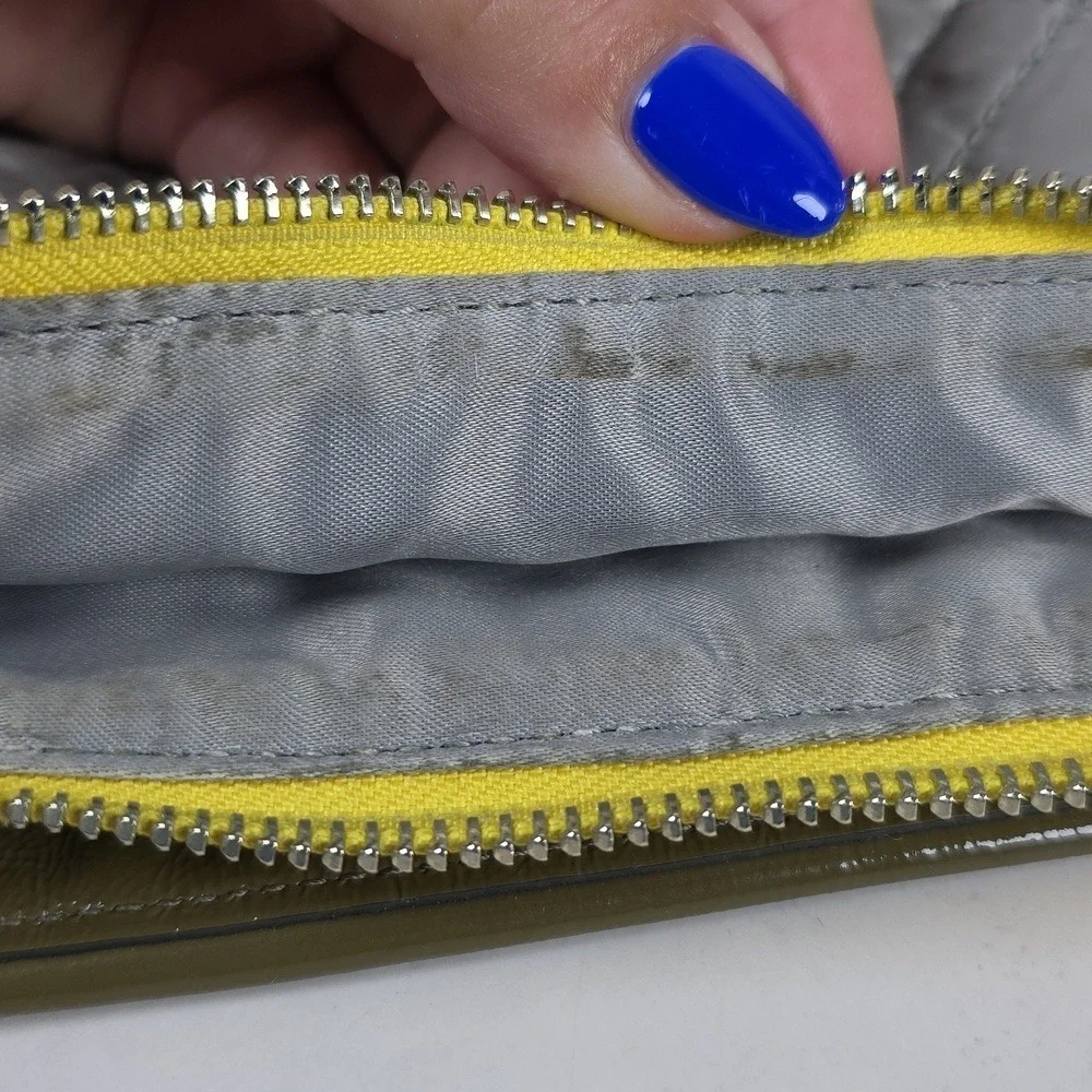 COACH #15871 VINTAGE HAND BAG GRAY‎ YELLOW RARE PURSE GUC - Picture 14 of 14